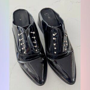 Sol Sana Black Pierced Patent Booties - Sz 38